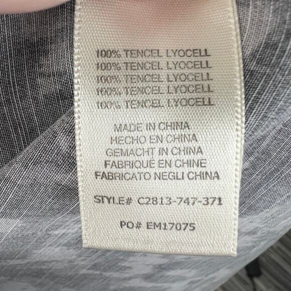 Cloth & Stone Gray Leopard Print Button-Down Long Sleeve Collared Shirt S Small - Picture 8 of 8